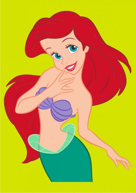 Disney Arier The Little Mermaid Kum Boyama Kartı M. 25Adet(23,5X33cm)-Red Castle KM171