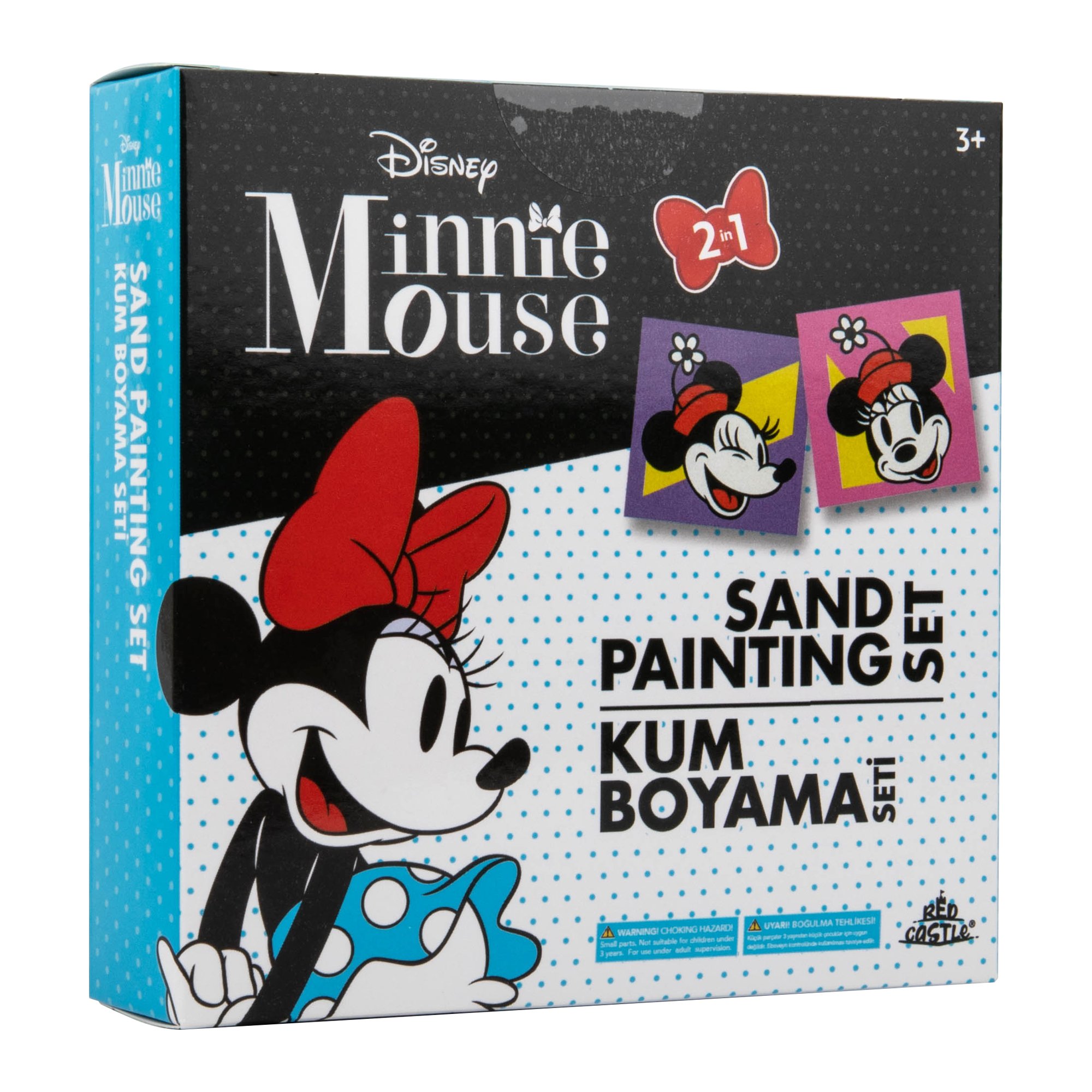Eğitici ve Eğlenceli Disney Minnie Mouse Mini Kum Boyama Seti-Red Castle MBKS-13