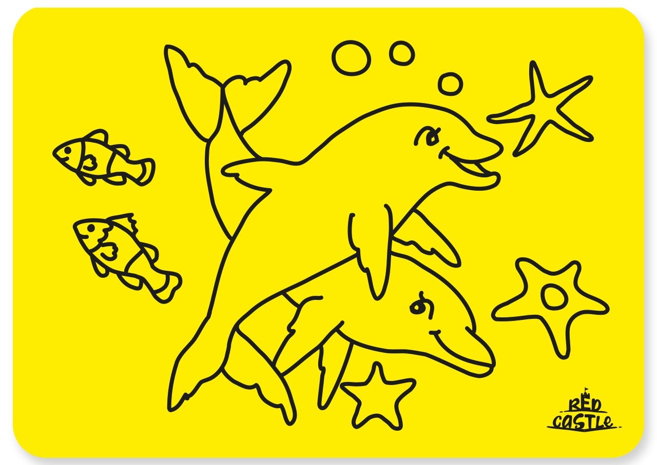 Pair of Dolphins Kum Boyama Kartı 25 Adet-Red Castle A4-RC-017