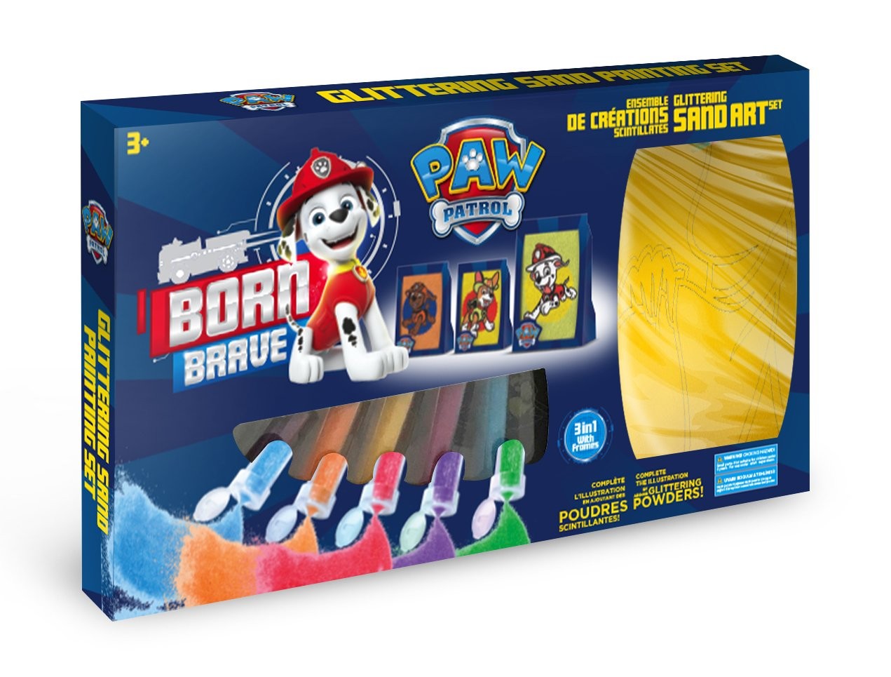 Paw Patrol Spin Master, Bron Baauer Çerçeveli Kum Boyama Seti-Red Castle TSA-03