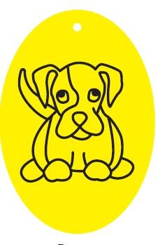 Oval Kum Boyama Kartı 10 Adet-Red Castle Puppy
