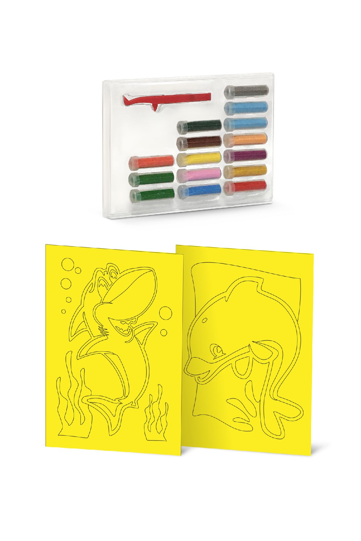 Red Castle Shark & Dolphin Sand Painting Set 