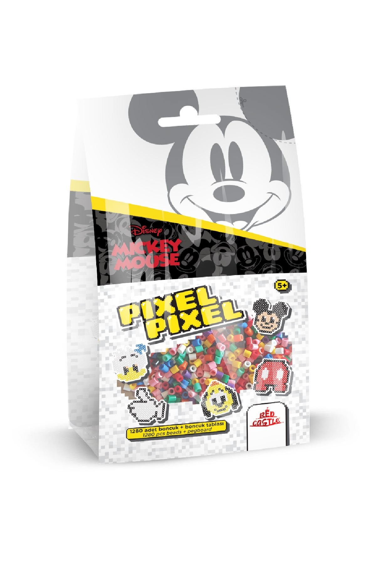 Disney Mickey Mouse Boncuk Aktivite ve Oyuncak Seti 5 Figür 1280 Boncuk-Pixel Pixel B16-03