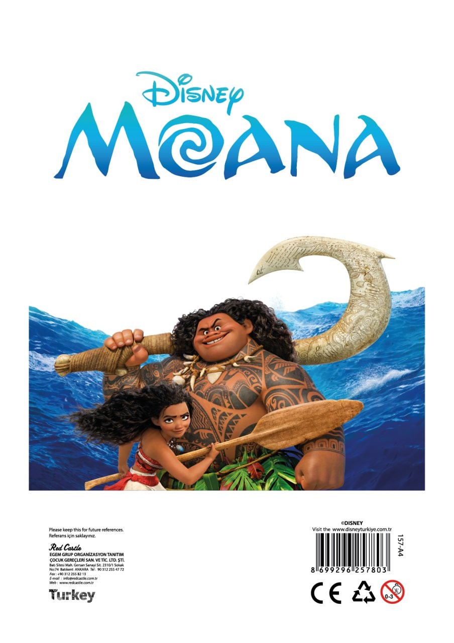 Disney Moana Kum Boyama Kartı 25 Adet-Red Castle A4-D-157