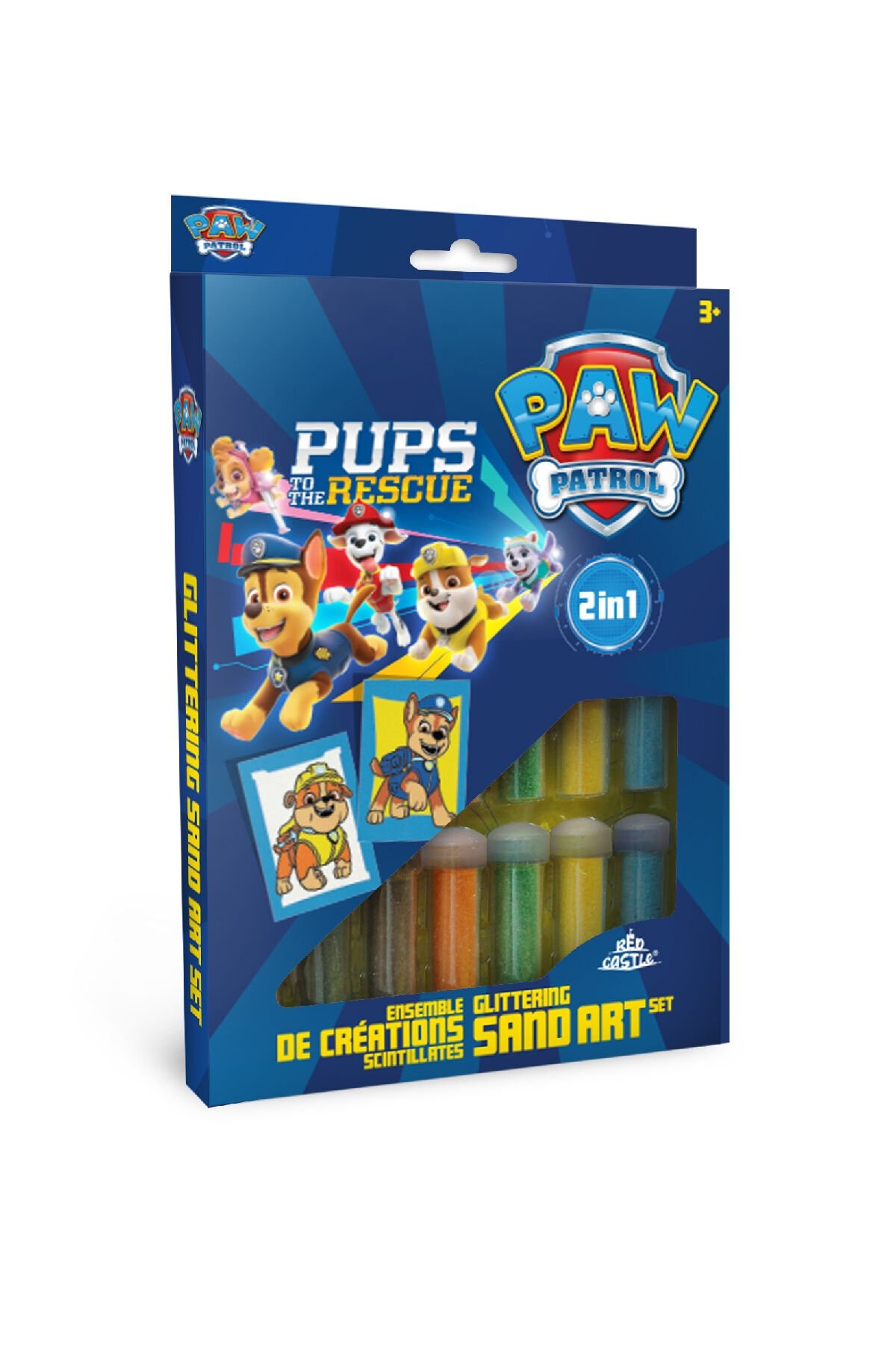 Paw Patrol Pups To The Rescue Eğitici ve Eğlenceli Kum Boyama Seti 2in1-Red Castle DSA-01