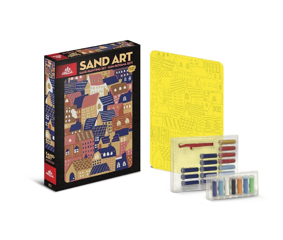 Sand Art (Kum Sanatı), Yetişkin Kum Boyama Aktivite Seti (Evler) YKO-06