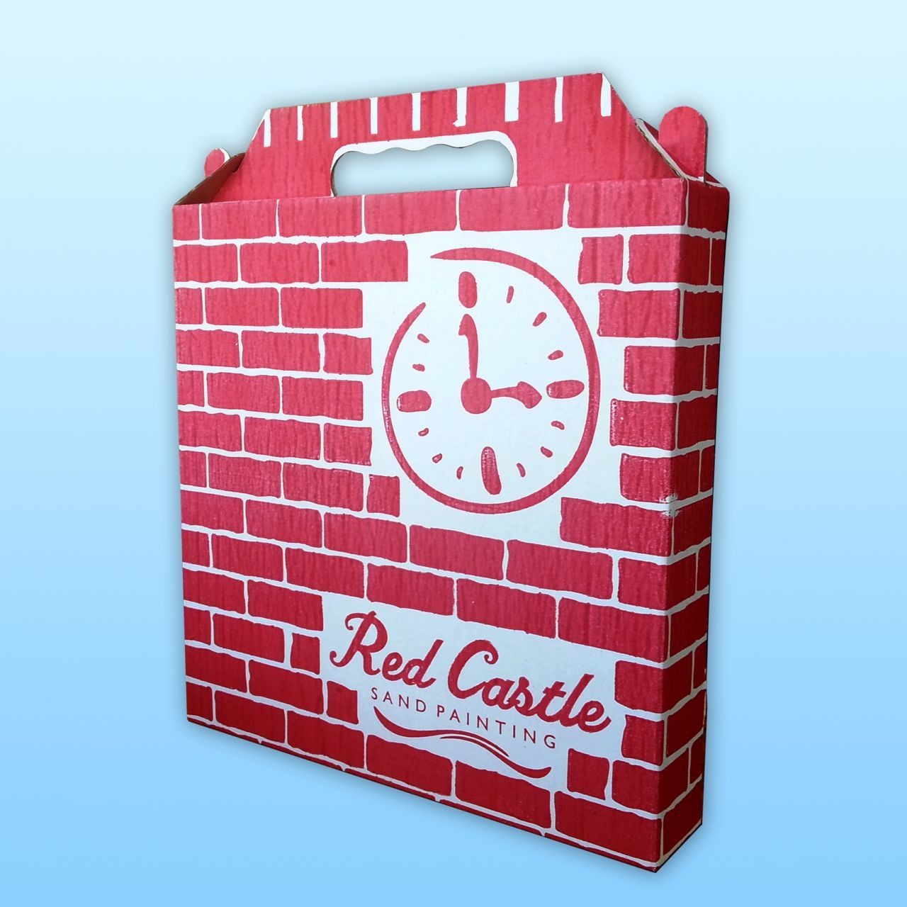 Disney Clock Sand Painting Card -Red Castle S-0015