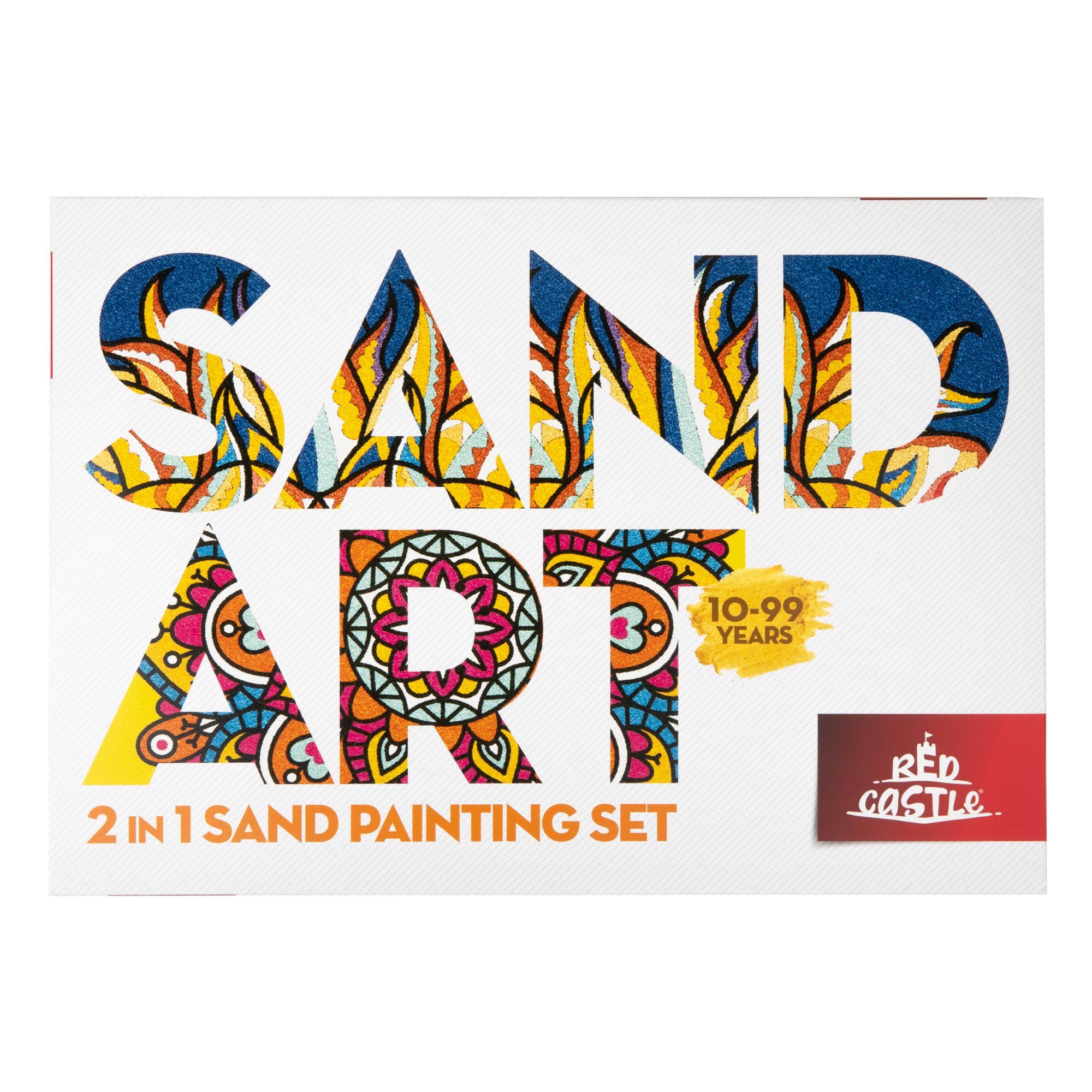 Yetişkin Kum Boyama Aktivite Seti, Sand Art Aslan ve Vektörel 2in1-Red Castle YKT-01
