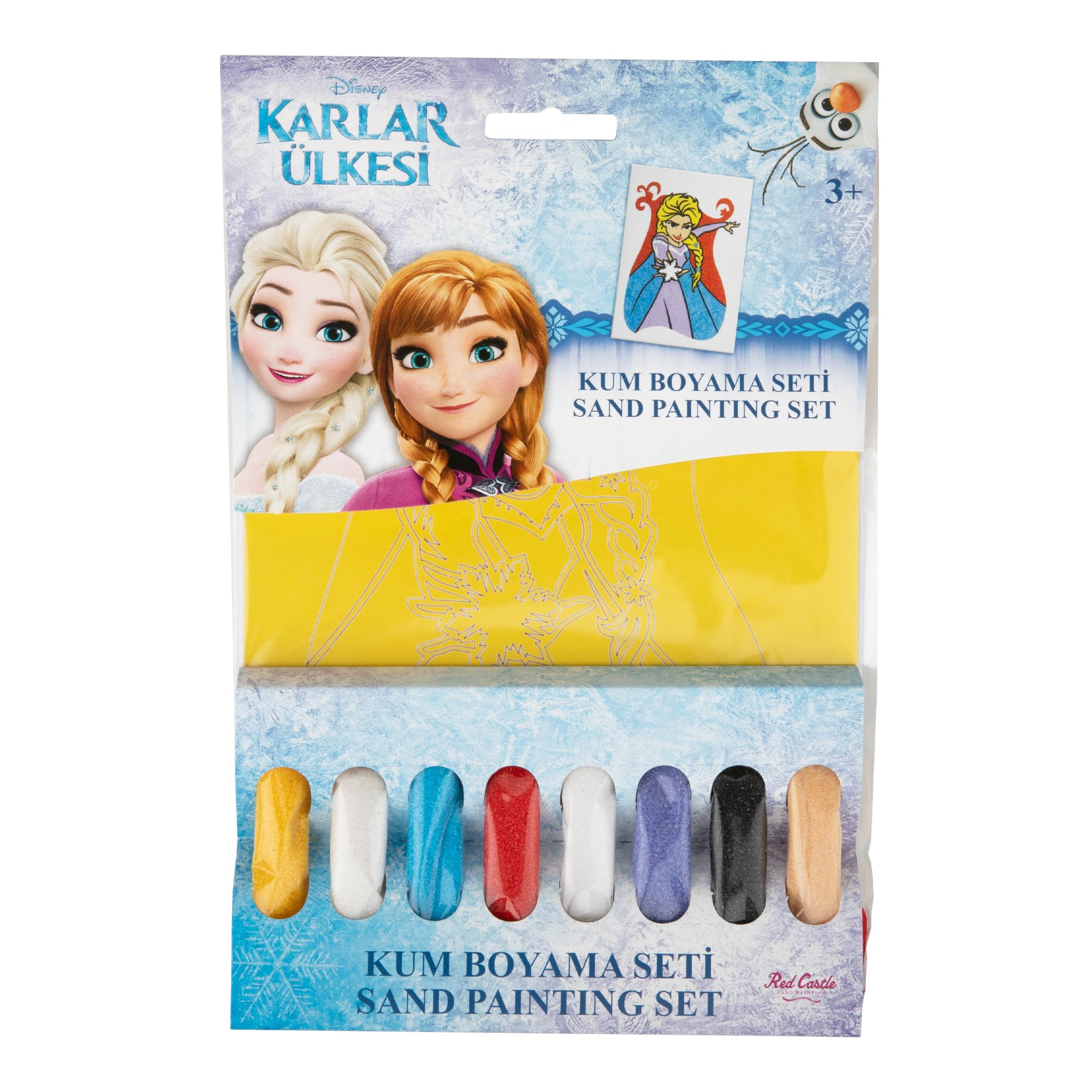 Disney Frozen Elsa Karlar Ülkesi Kum Boyama Seti-Red Castle PKN-103