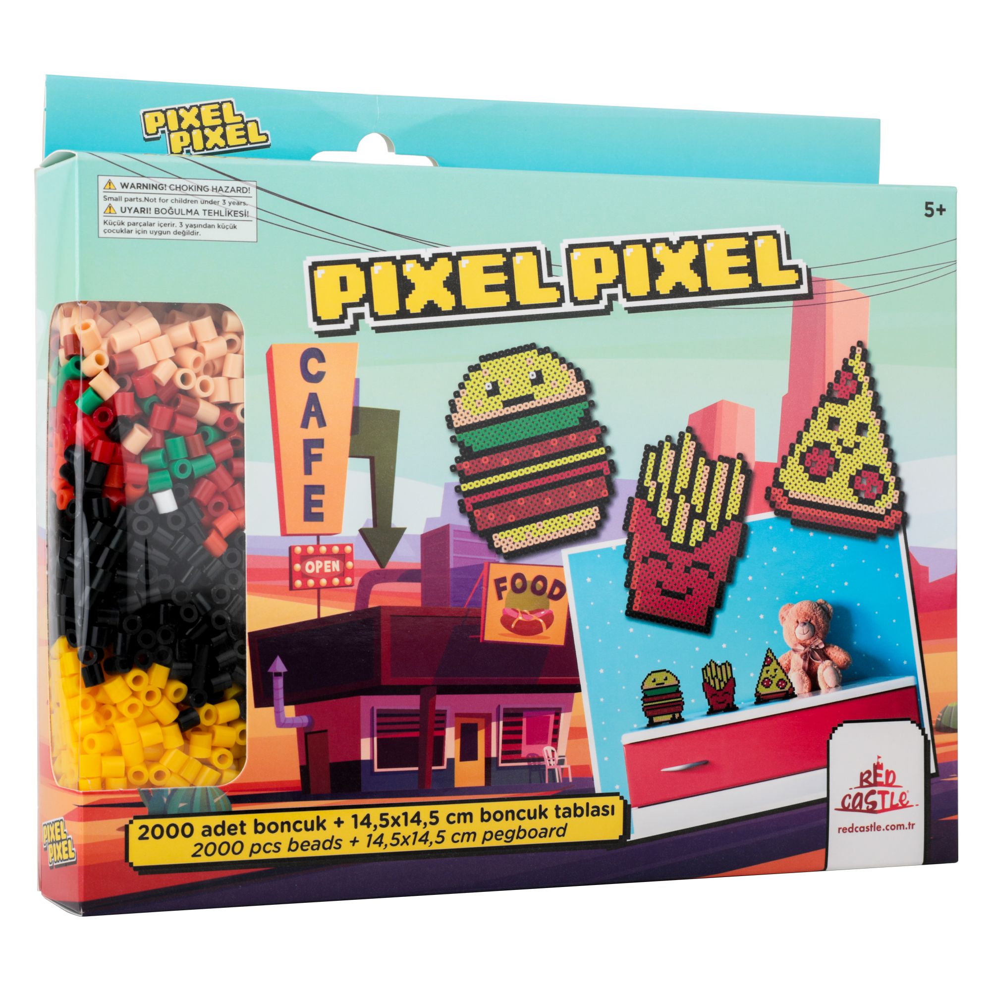 Pixel Pixel Boncuk Etkinlik Seti-Fastfood BBU29-03