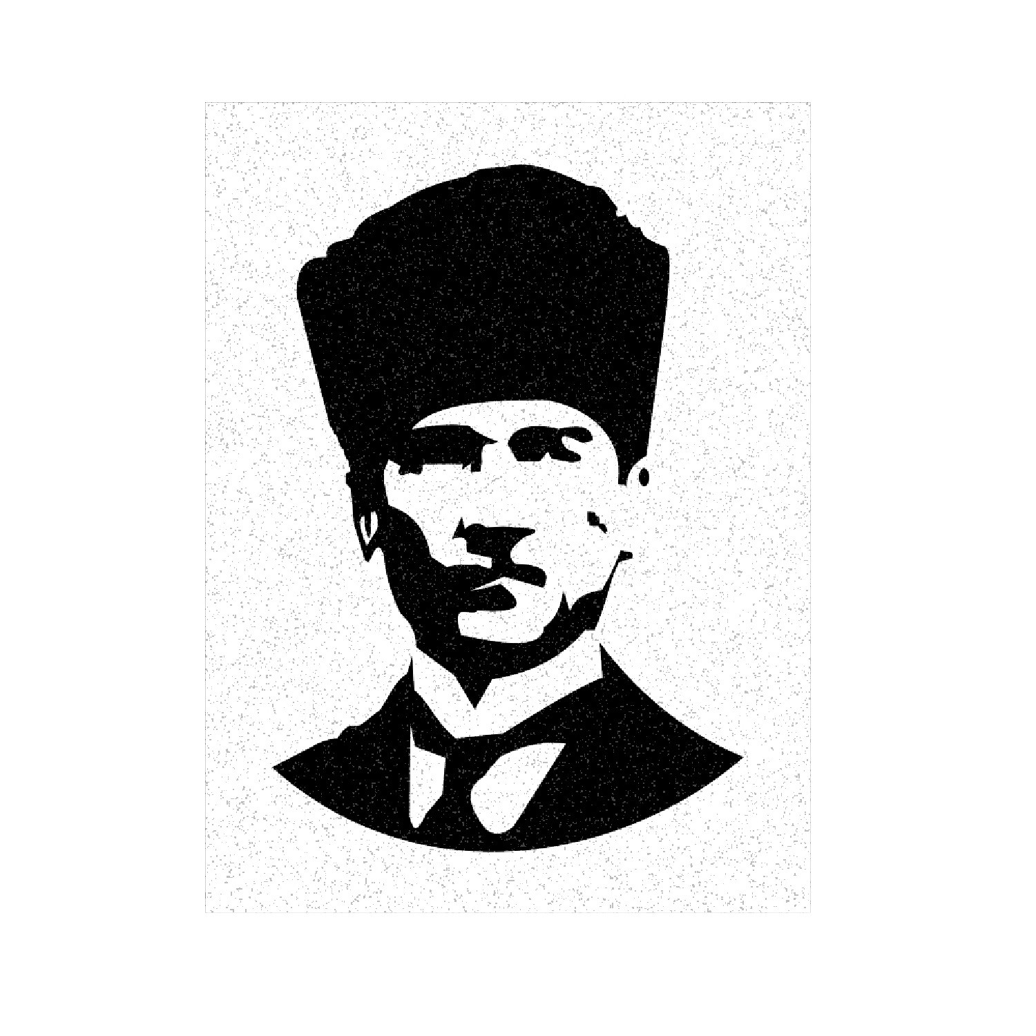 Mustafa Kemal Atatürk Kalpaklı 5 Adet Büyük Boy A4 Kum Boyama Kartı Seti-Red Castle KB-RC-059