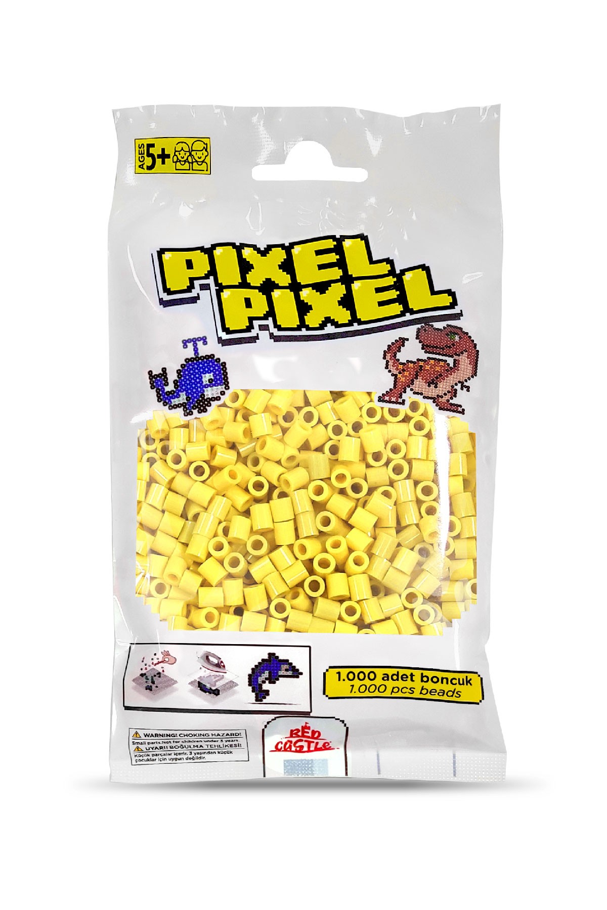 1000 Pcs Pixel Pixel Beads Midi Size Yellow 
