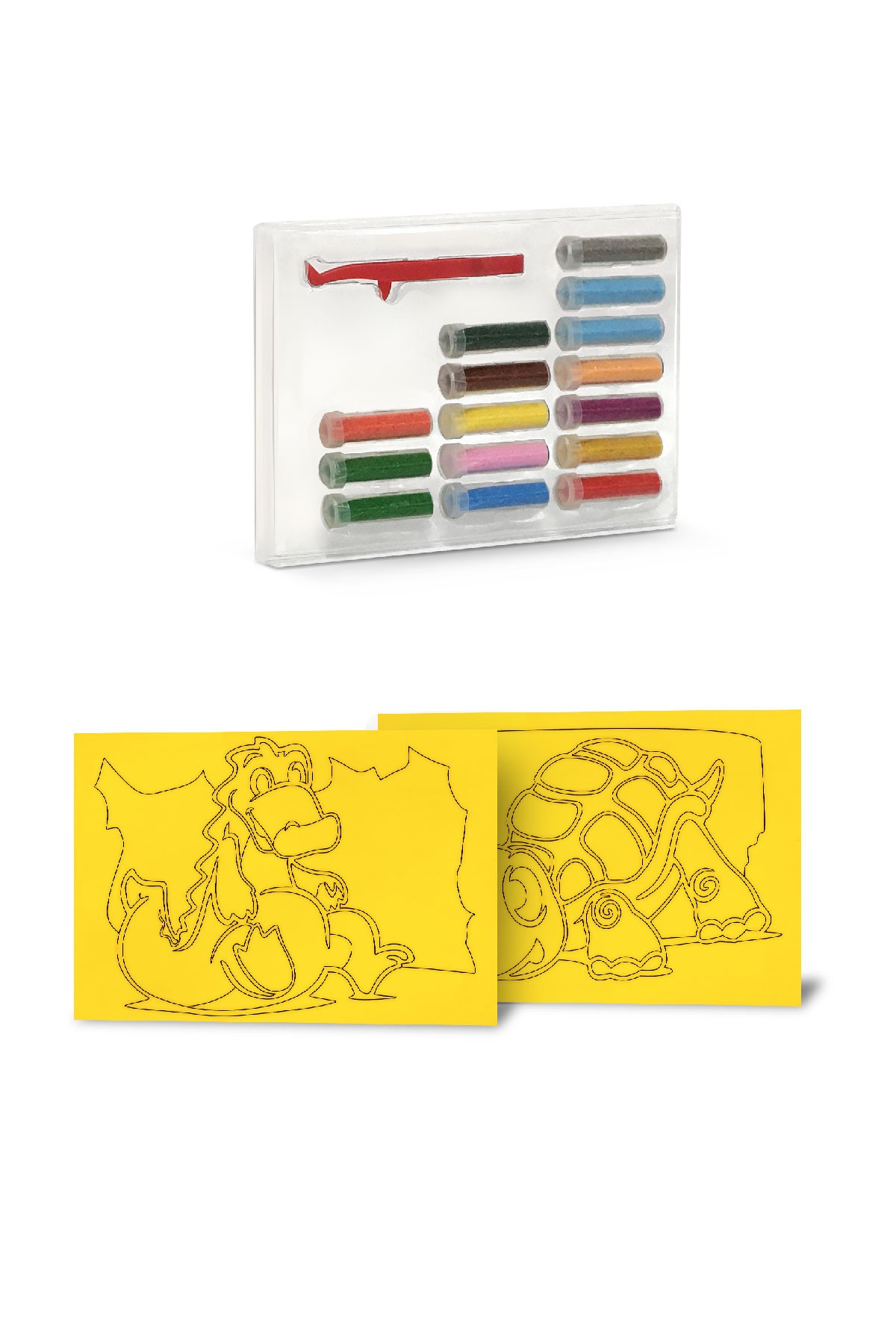 Red Castle Rabbit & Crocodile Sand Painting Set DS-206