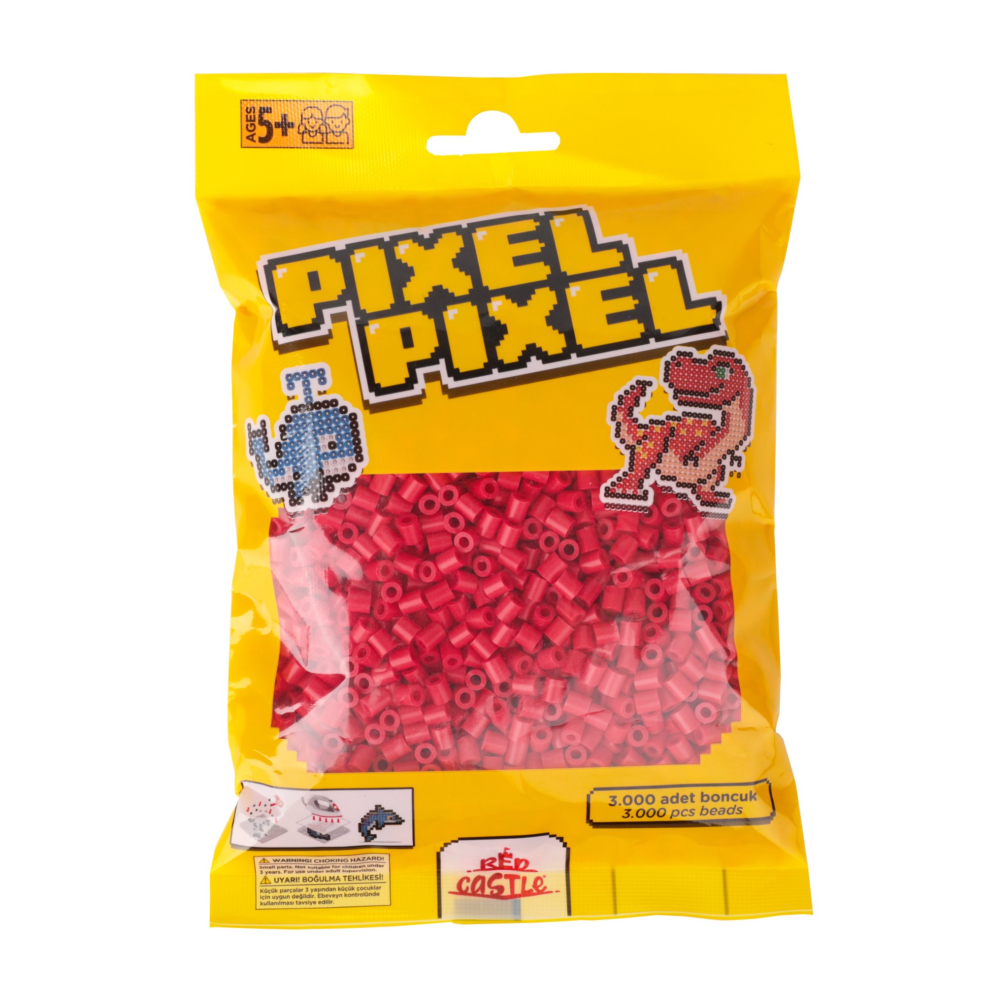 3000 Adet Midi Boncuk Koyu Pembe-Pixel Pixel PPB-3000-22