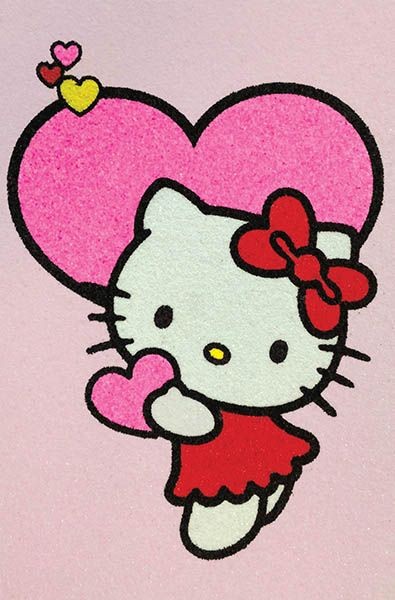 Hello Kitty Kum Boyama Kartı M. 25Adet(23,5X33cm)-Red Castle KM281