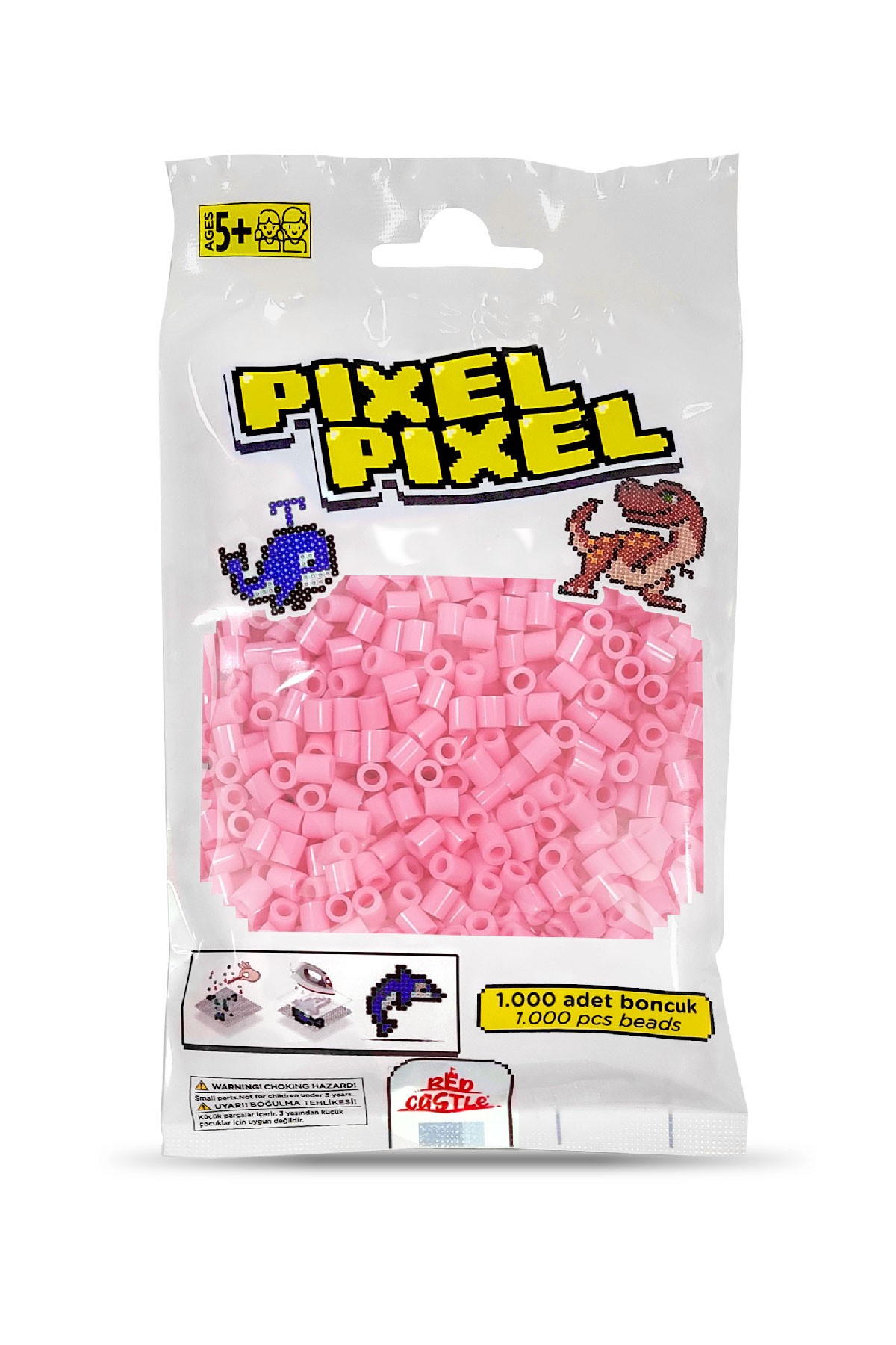 1000 Pcs Pixel Pixel Beads Midi Size Light Pink 