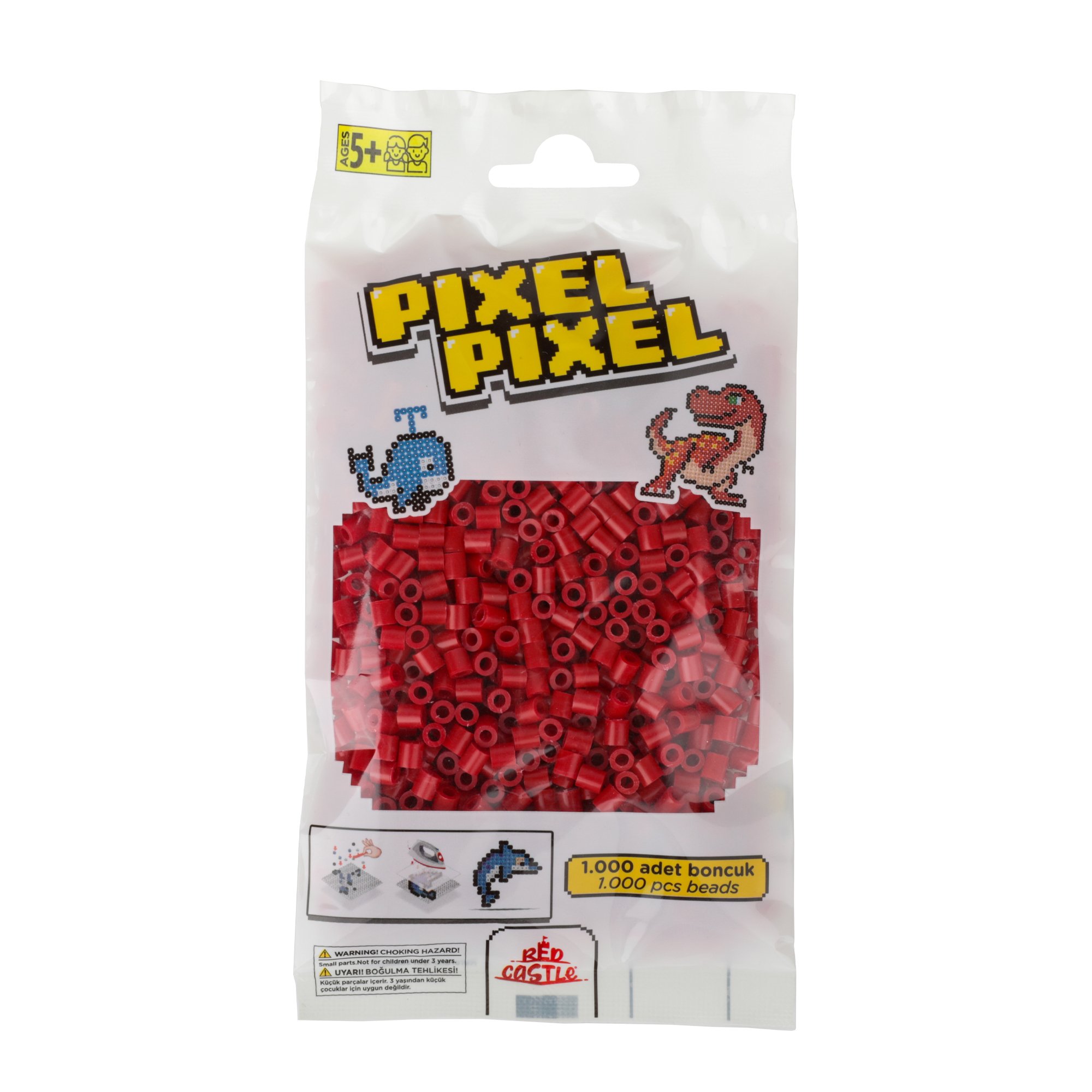 1000 Adet Midi Boncuk Açık Kırmızı-Pixel Pixel PPB-1000-13