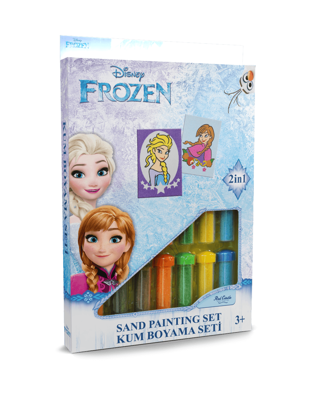Disney Karlar Ülkesi Frozen Elsa & Anna Eğitici ve Eğlenceli Kum Boyama Seti-Red Castle DS-31