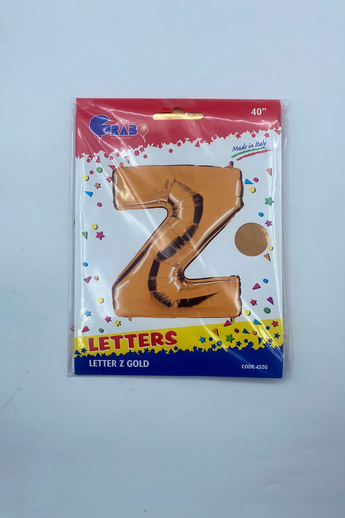 Letter Foil Balloon Z Gold 40"(102cm)-Grabo