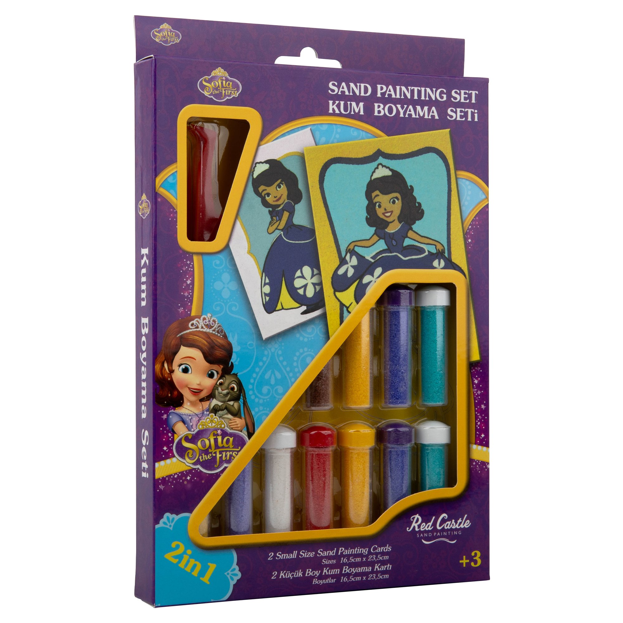 Disney Prenses Sofia the Frist Eğitici ve Eğlenceli Kum Boyama Seti 2in1-Red Castle DS-19