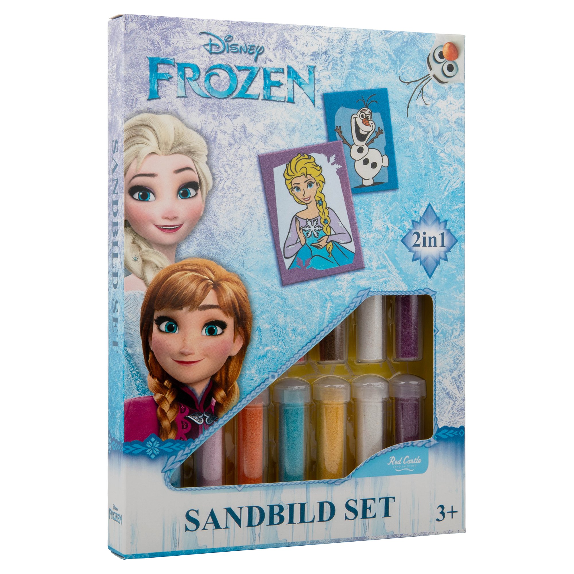 Eğitici ve Eğlenceli Disney Frozen Karlar Ülkesi Elsa & Olaf Kum Boyama Etkinlik Seti-Red Castle DS-16