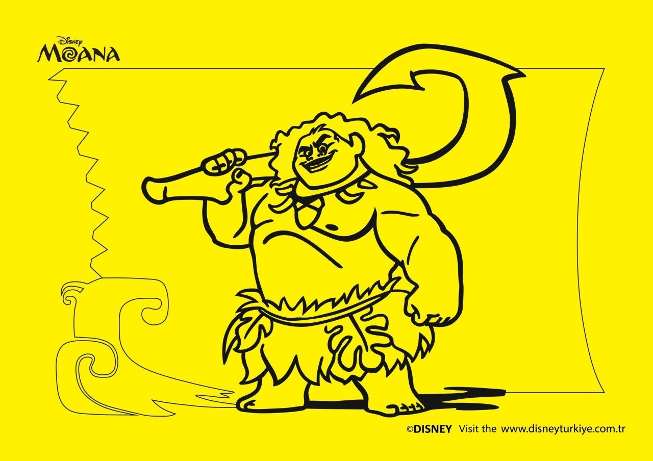 Disney Moana Kum Boyama Kartı 25 Adet-Red Castle A4-D-158