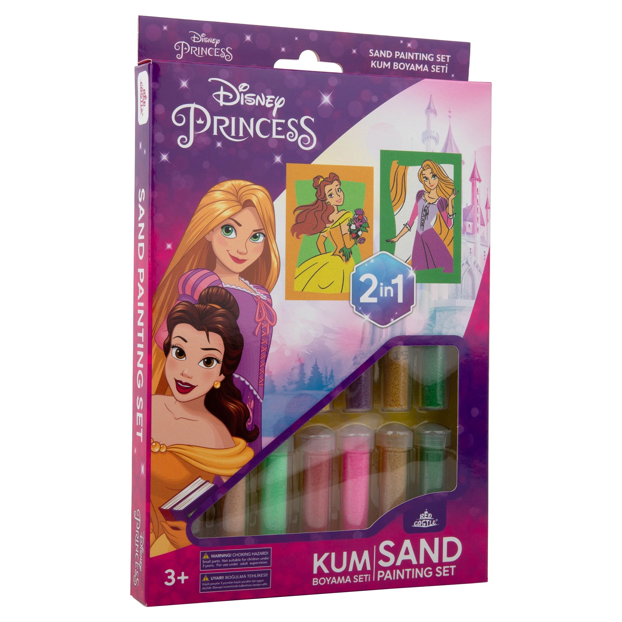 Disney Princess Snow White & Belle Eğitici ve Eğlenceli Kum Boyama Seti-Red Castle DS-42