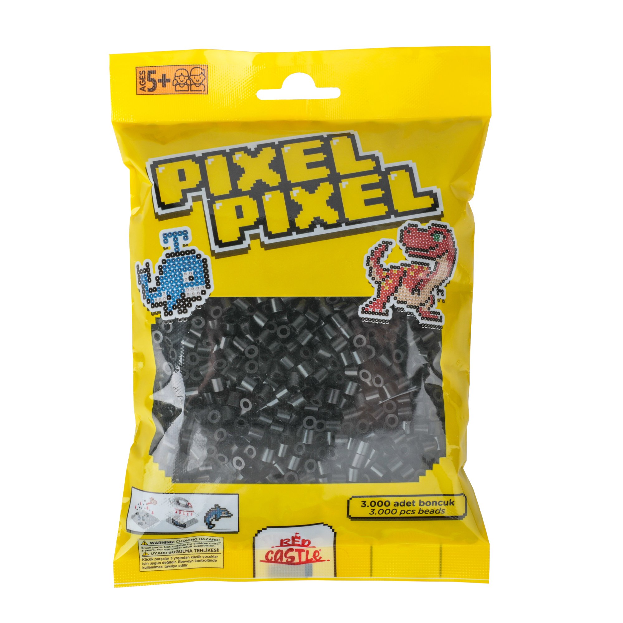 3000 PCS Pixel Pixel Beads Midi Size Dark Gray PPB-3000-27