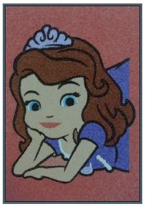 Disney Sofia Sand Painting Card M. 25pcs(23,5X33cm)-Red Castle KM455