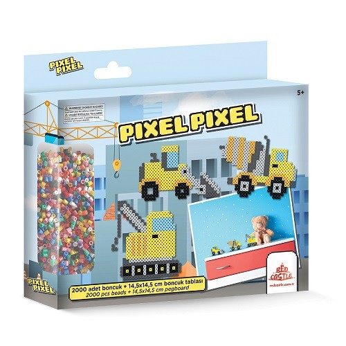 Pixel Pixel Boncuk Etkinlik Seti-İnşaat Araçları BBU29-09