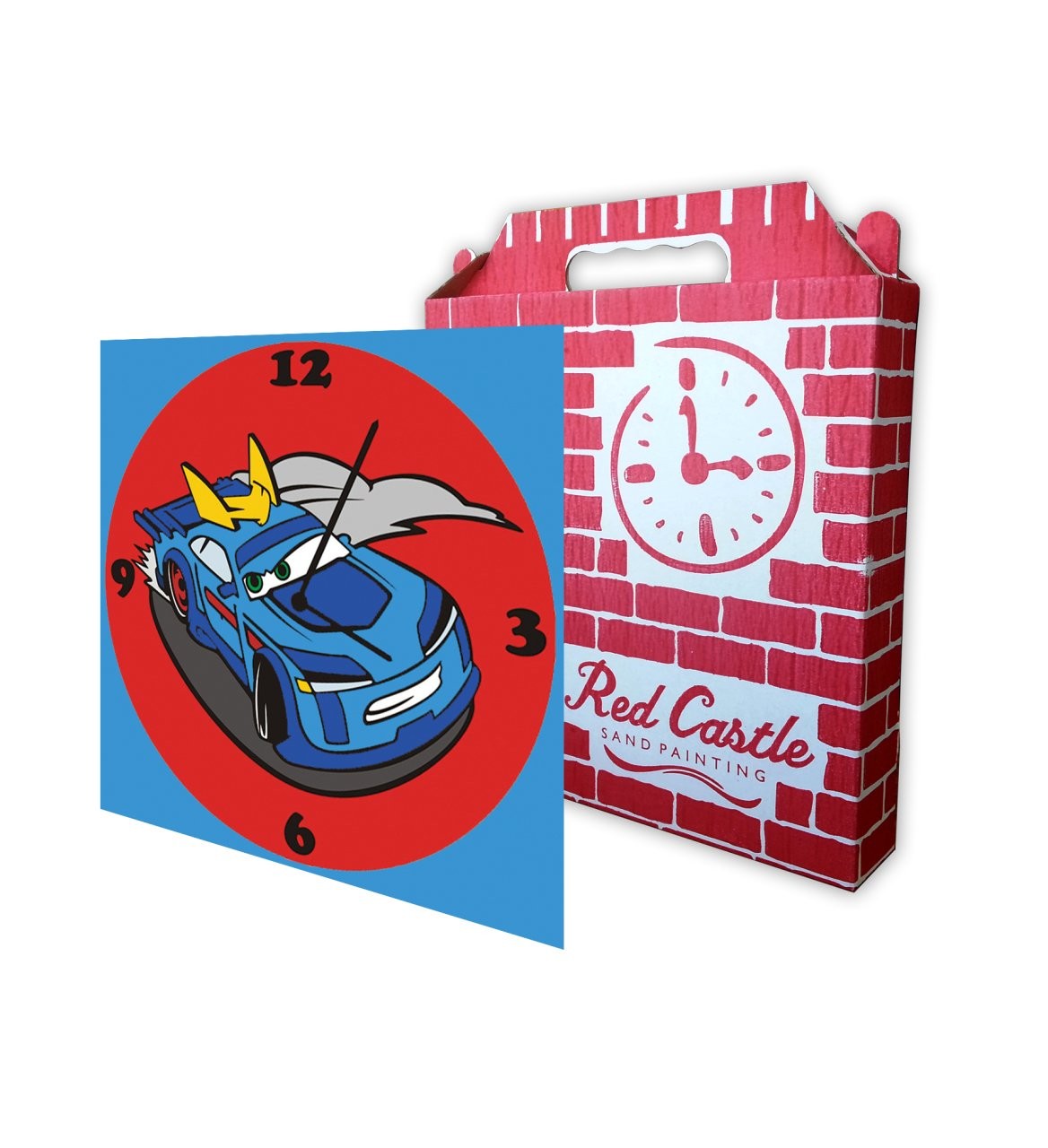 Disney Cars 2 Saat (Clock) Kum Boyama Seti-Red Castle S-0006