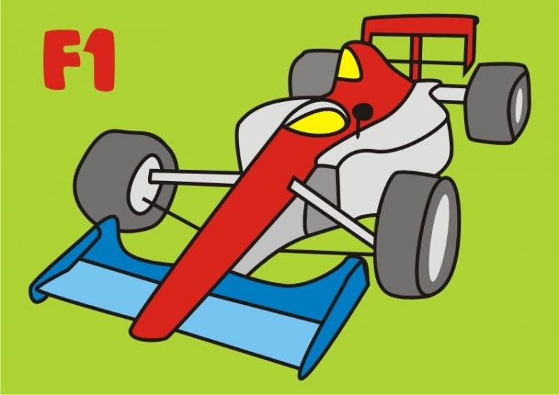 F1 Car Sand Painting Card M. 25pcs(23,5X33cm)-Red Castle KM143