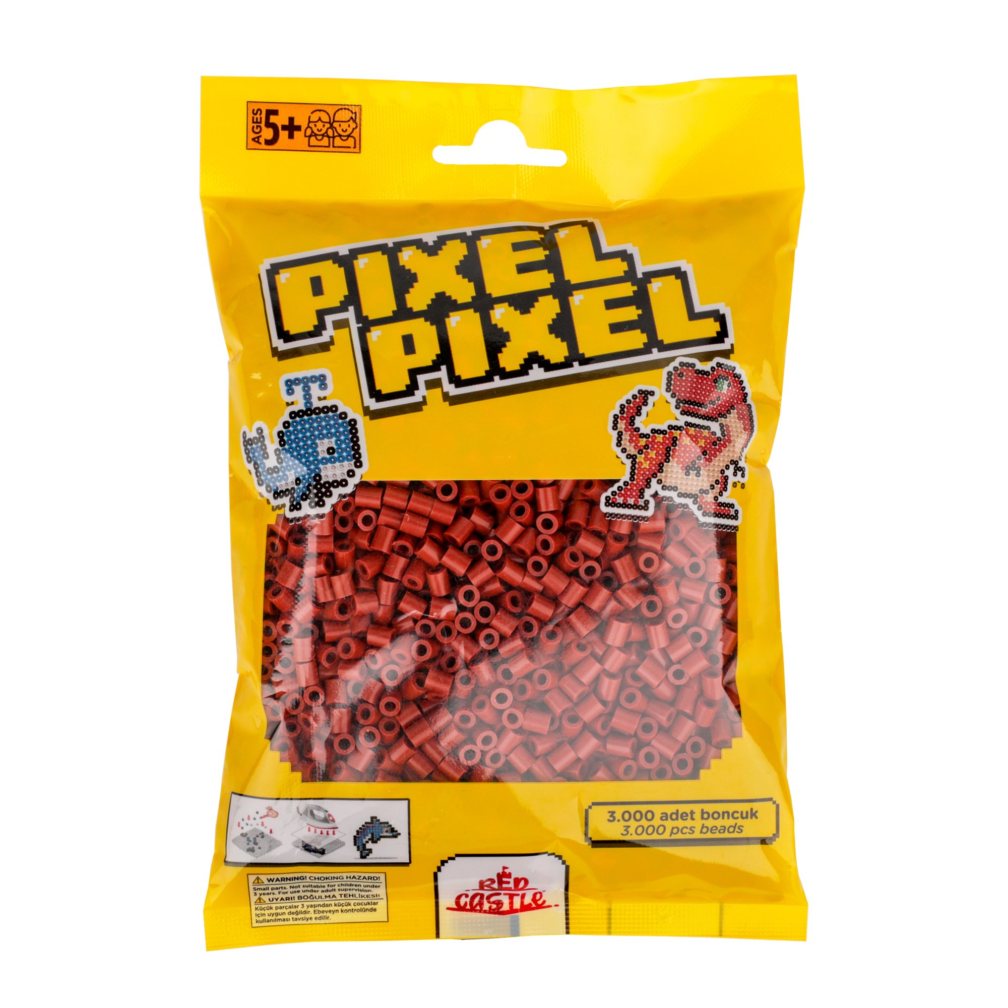 3000 Adet Midi Boncuk Kırmızı-Pixel Pixel PPB-3000-14