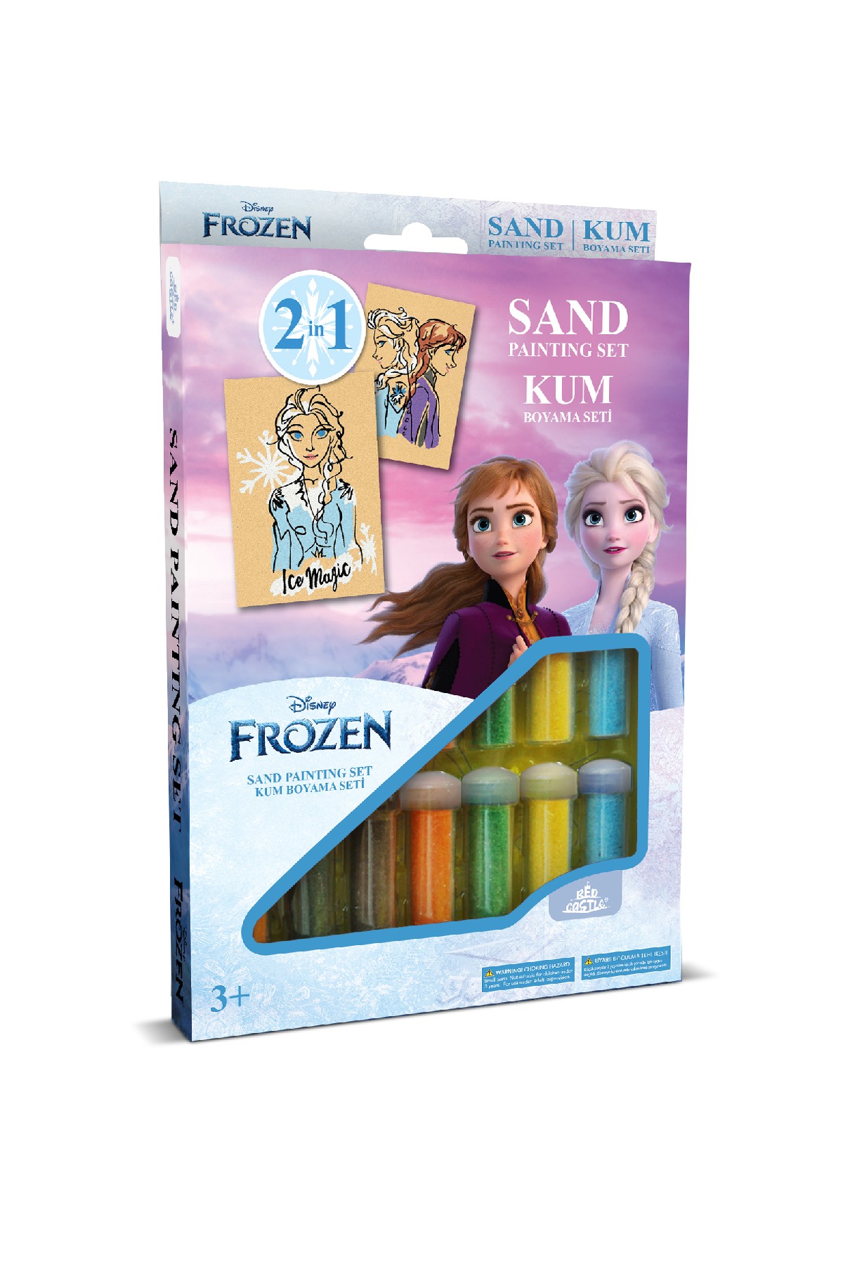 Disney Frozen Eğitici ve Eğlenceli Kum Boyama Seti-Red Castle DS-39