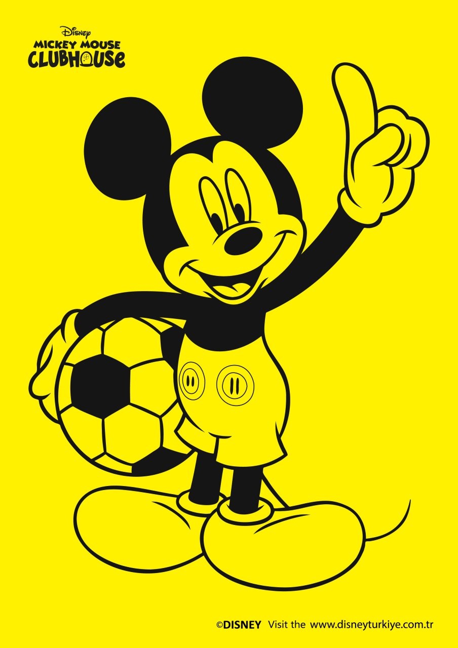 Disney Mickey Football Kum Boyama Kartı 25 Adet-Red Castle A4-D-113