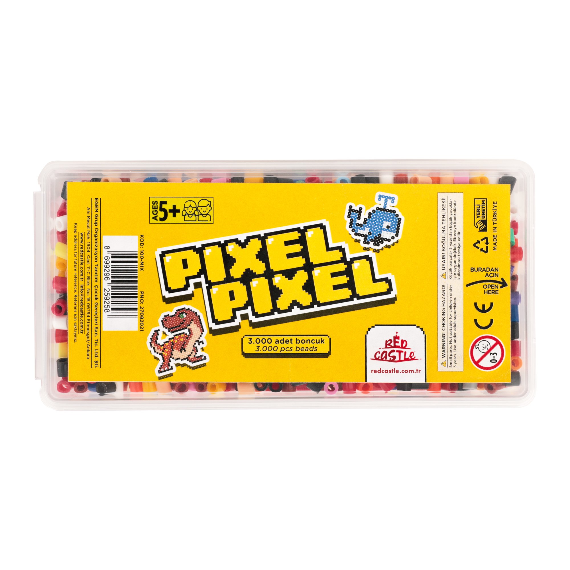 3000 Adet Midi Boncuk Kutulu Mix(32 Renk)-Pixel Pixel PPB100-MIX-RC