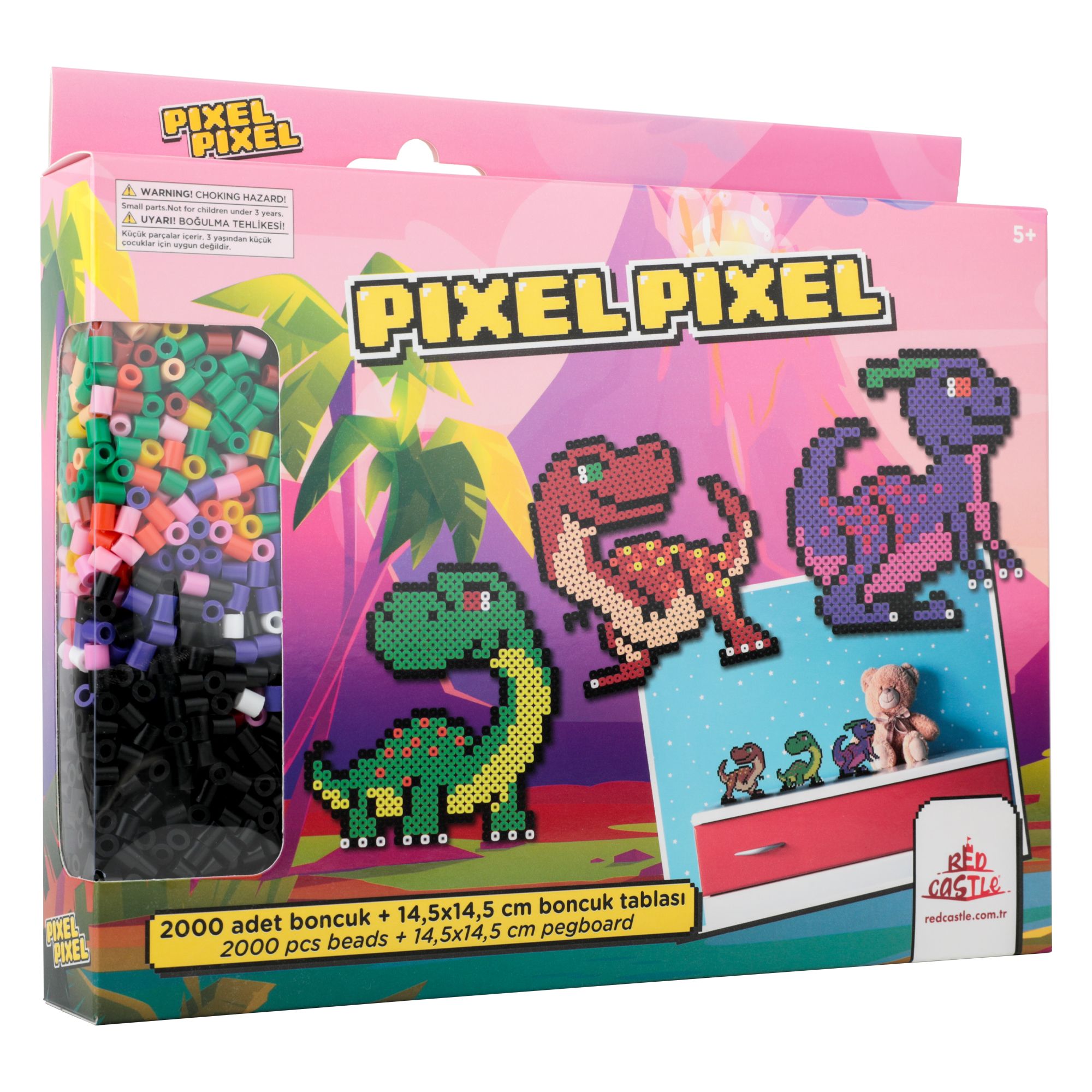 Pixel Pixel Boncuk Etkinlik Seti-Dinozorlar BBU29-02