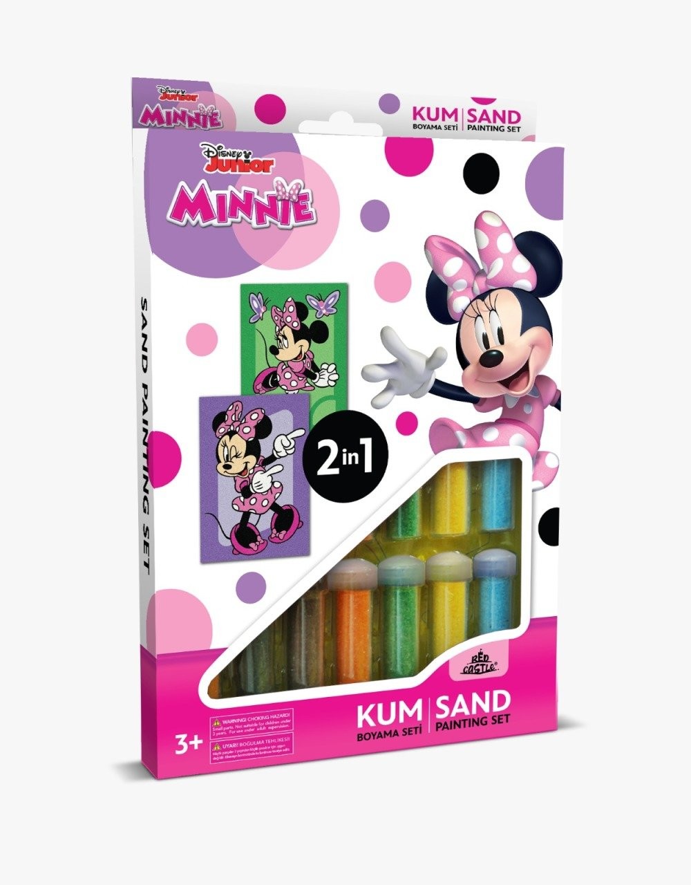 Eğitici ve Eğlenceli Disney Minnie Mouse Kum Boyama Etkinlik Seti-Red Castle DS-44