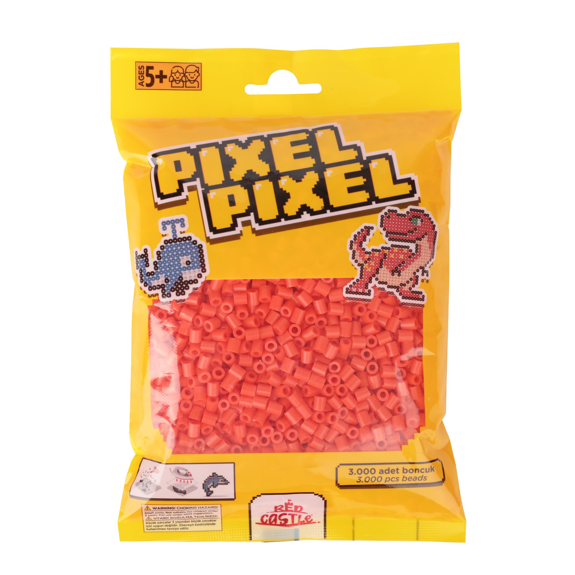 3000 PCS Pixel Pixel Beads Midi Size Light Red PPB-3000-13