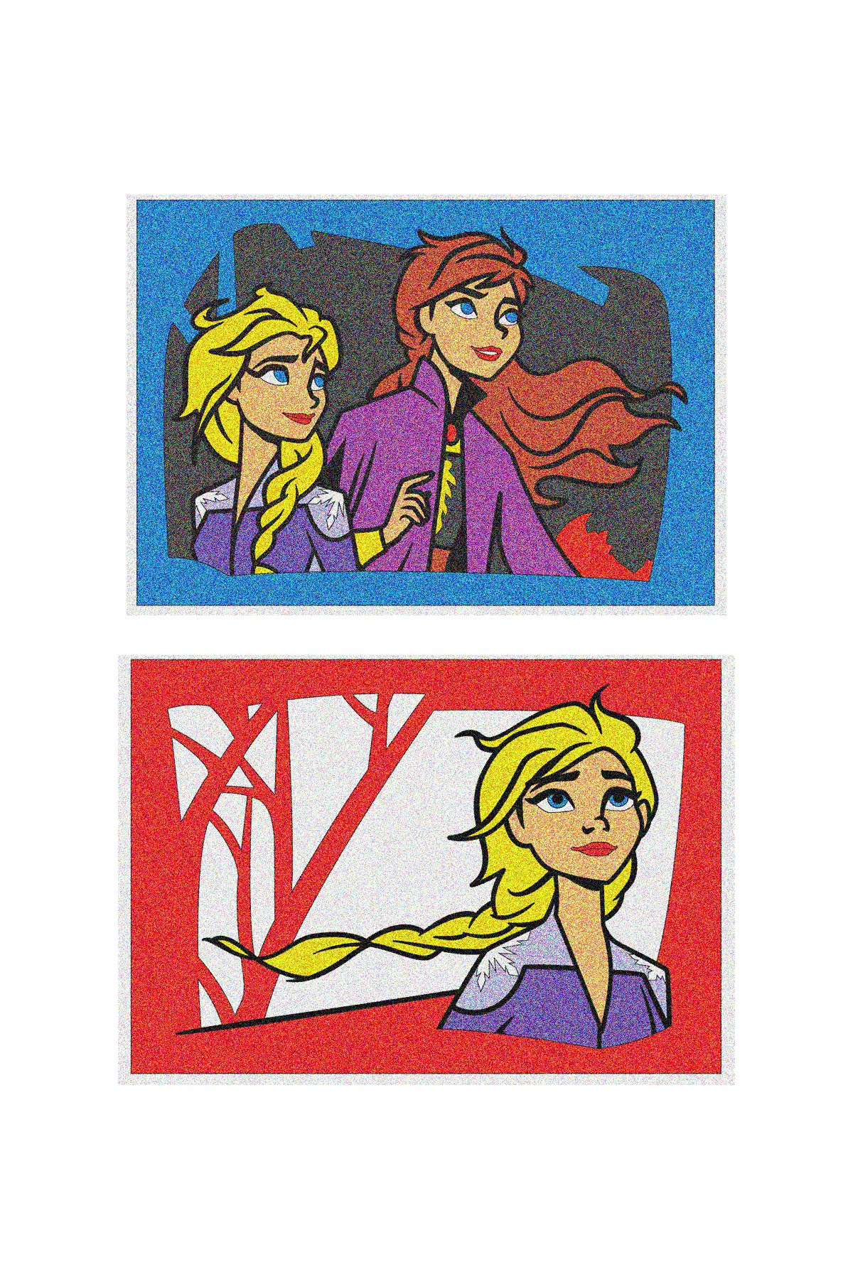 Disney Frozen II Elsa & Anna Eğitici ve Eğlenceli Kum Boyama Seti-Red Castle DS-34