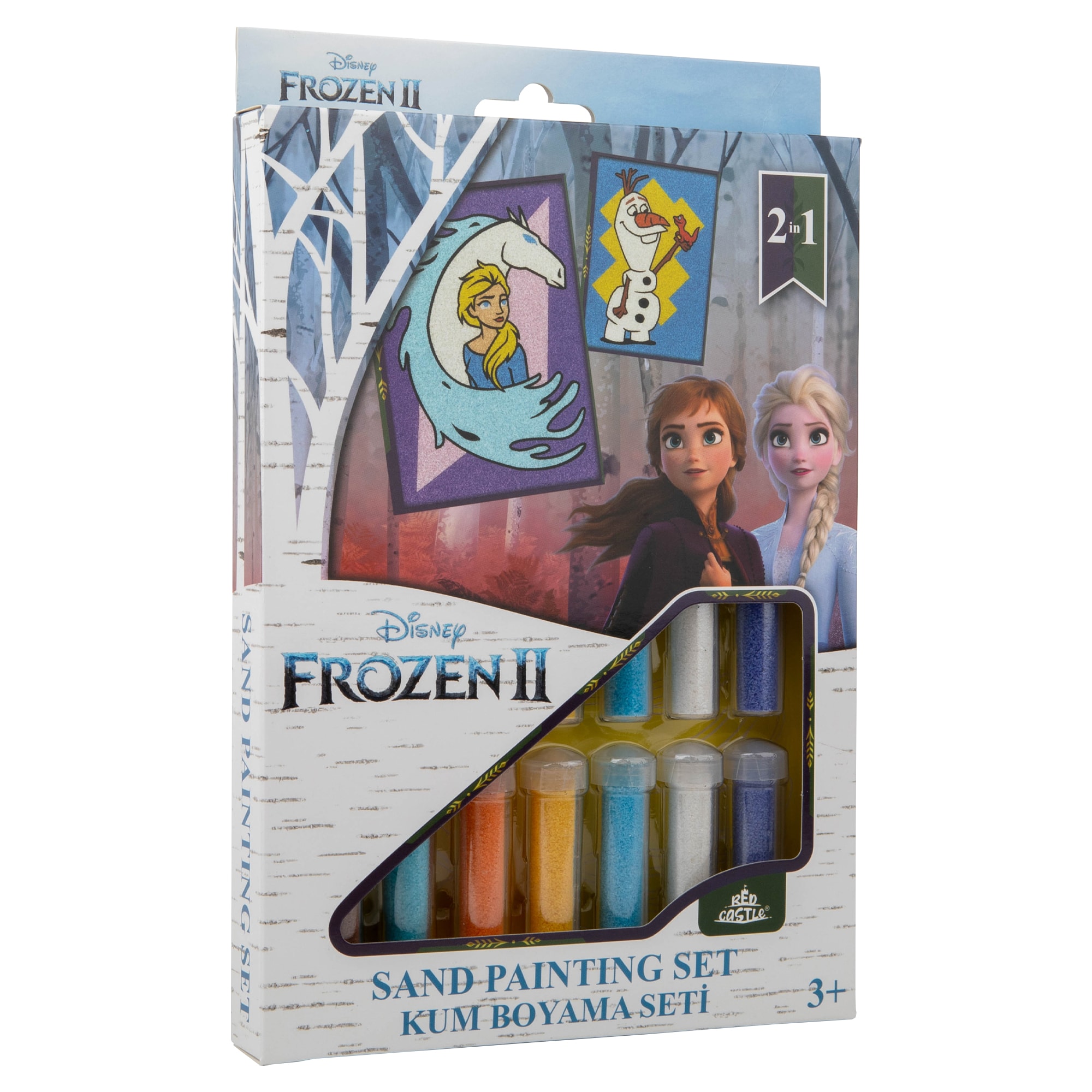 Disney Frozen II Elsa&Olaf Eğitici ve Eğlenceli Kum Boyama Seti-Red Castle DS-33
