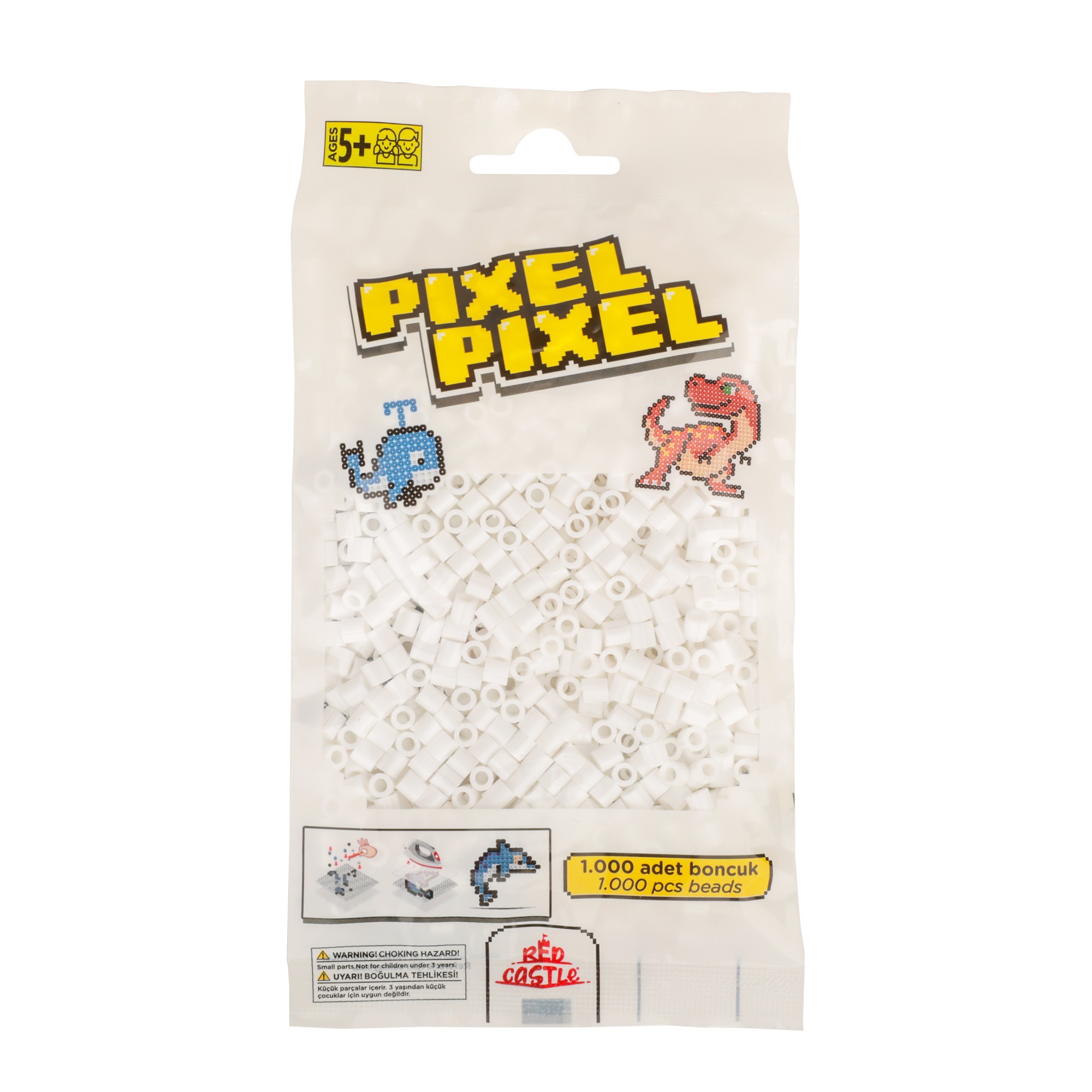 1000 Pcs Pixel Pixel Beads Midi Size White