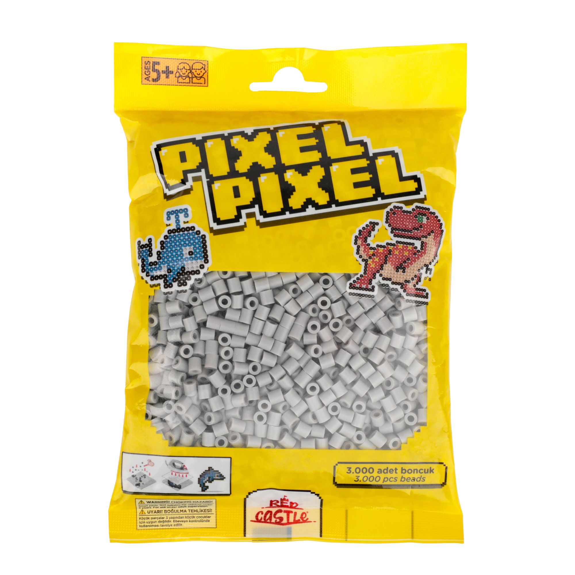 3000 PCS Pixel Pixel Beads Midi Size Silver PPB-3000-26