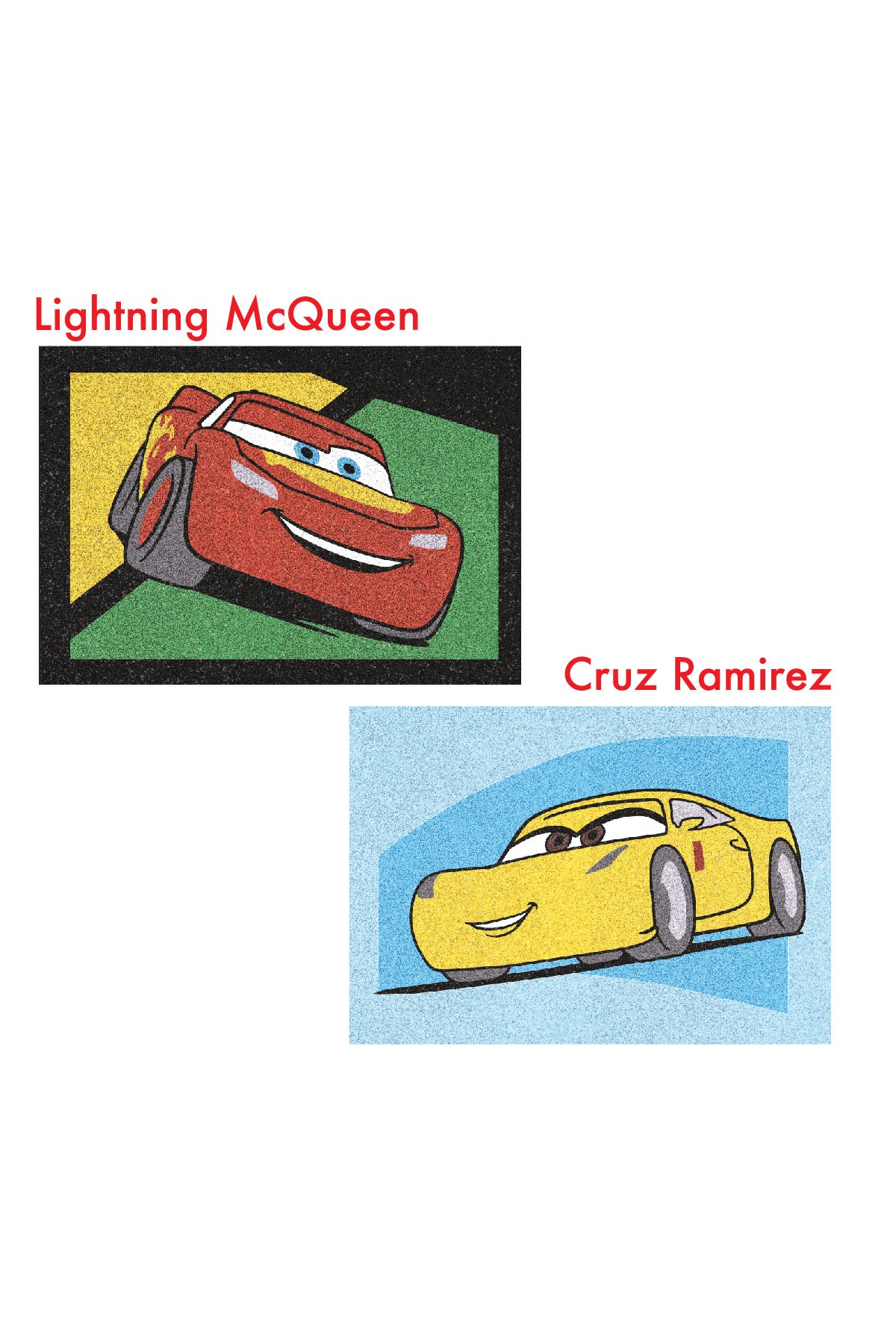 Educational and Fun, Sand Painting Set, Disney Cars3 Lightning McQueen&Cruz Ramirez DS-28