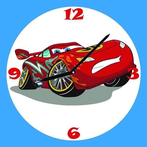 S-0004 LIGHTNING MCQUEEN CLOCK DISNEY Sand Painting Card S.K.B.K