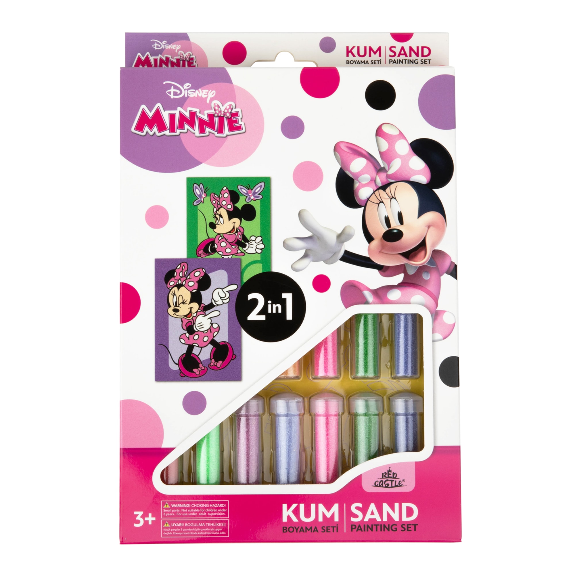 Eğitici ve Eğlenceli Disney Minnie Mouse Kum Boyama Etkinlik Seti-Red Castle DS-44