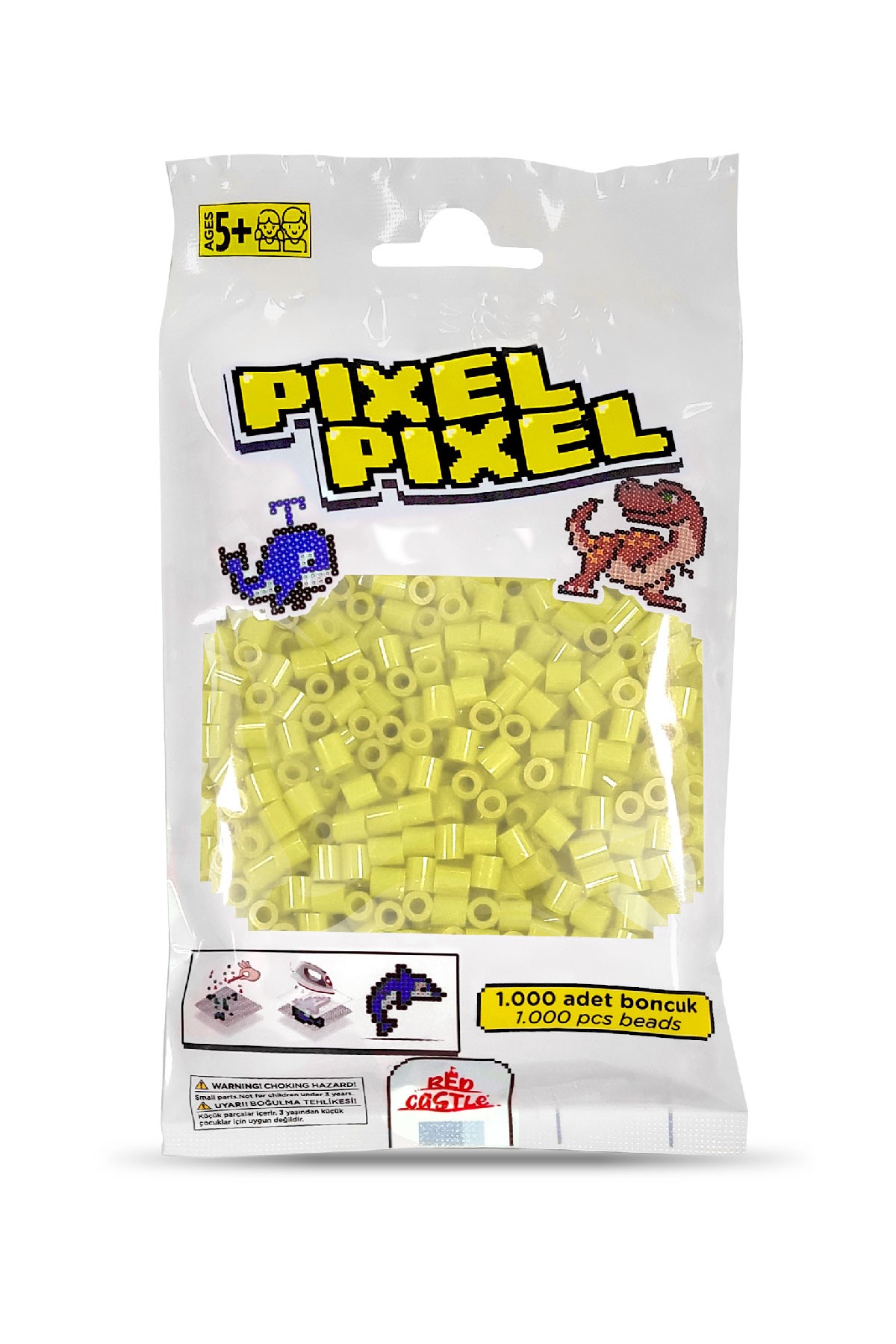 1000 Pcs Pixel Pixel Beads Midi Size Lemon Yellow