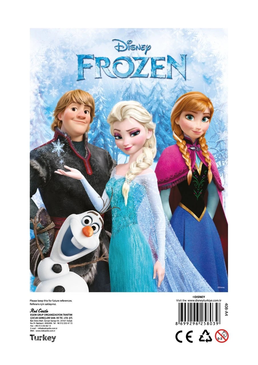 Disney Elsa & Anna Kum Boyama Kartı 25 Adet-Red Castle A4-D-408