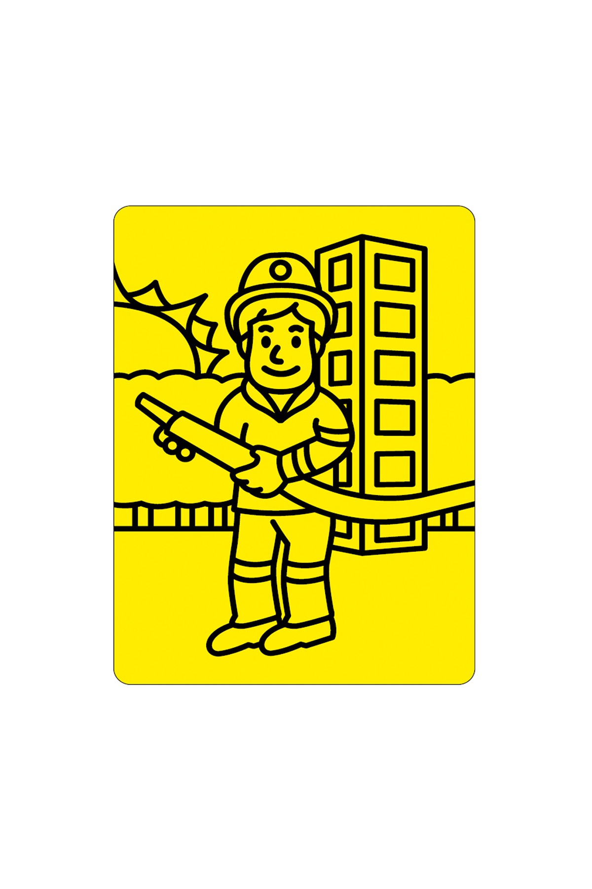 Fireman Sand Painting Card 10 pcs-Red Castle A5KBH-1007
