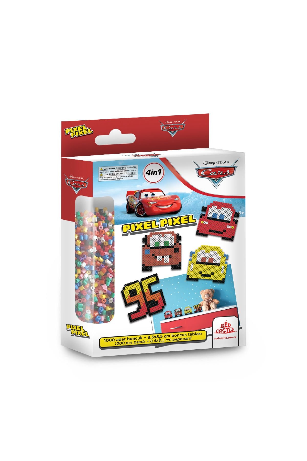 Pixel Pixel Boncuk Aktivite ve Oyuncak Seti-Disney Cars 1000 Boncuk BB16-02